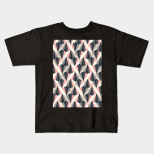 Abstract Pattern - Coral & Grey Kids T-Shirt